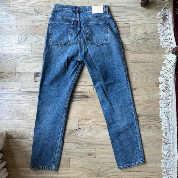 Everlane button fly 90’s cheeky blue jean crop denim organic cotton - Picture 11 of 13